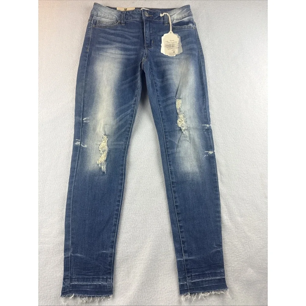 Altar'd State Distressed Denim Blue Jeans JR‎ Size 25